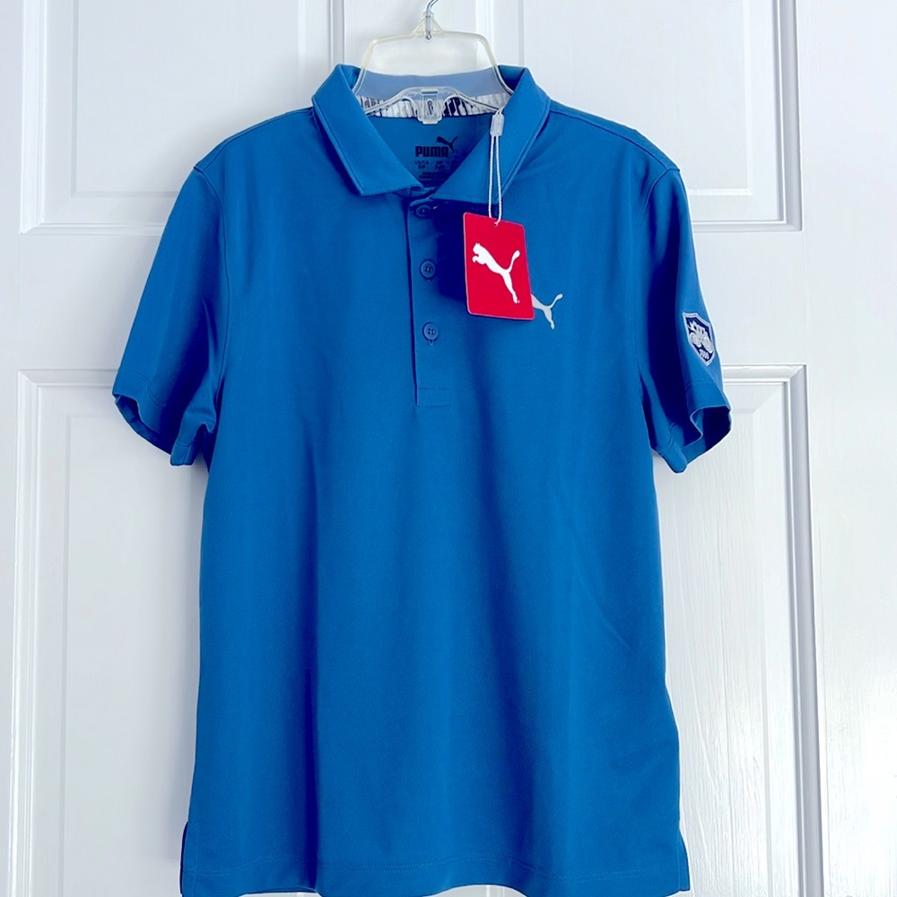 Puma youth high performance blue golf shirt. New with tags!
